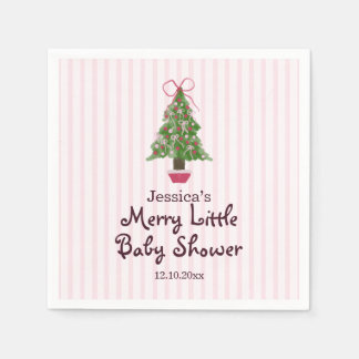 Kerstboom Merry Baby Shower Servet