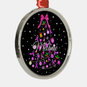 kerstboom met borstkanker metalen ornament (Rechts)