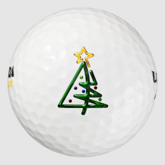 Kerstboom met buulkermis golfballen