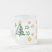 Kerstboom met buulkermis matglas koffiemok (Voorkant links)