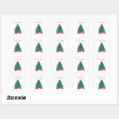 kerstboom met cadeaus vierkante sticker (Vel)
