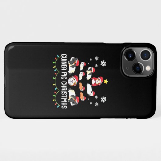 kerstboom met cavia's | Funny Guinea Pig Lover iPhone Hoesje (Achterkant horizontaal)