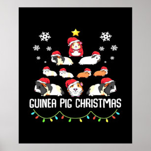 kerstboom met cavia's   Funny Guinea Pig Lover Poster