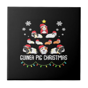 kerstboom met cavia's Funny Guinea Pig Lover Tegeltje