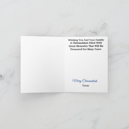 Kerstboom met davidster Chrismukkah kaart (Binnen)