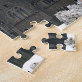 kerstboom met de oude kerk Jigzaag Puzzle Legpuzzel (Zijkant)