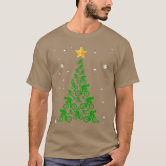 kerstboom met fietsen voor koekjesovers Funny Xmas T-shirt