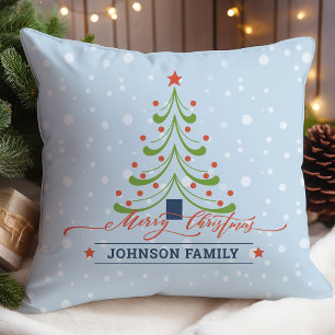 Kerstboom met gepersonaliseerde naam kussen