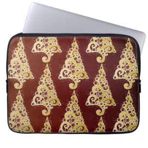 Kerstboom met glitters laptop sleeve