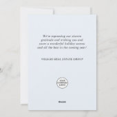 Kerstboom met hulstbessen zakelijke groet feestdagenkaart (Achterkant)