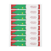 kerstboom met je foto's omwikkelbaar adreslabel (Vel)