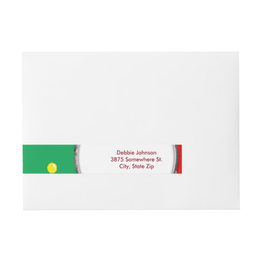 kerstboom met je foto's omwikkelbaar adreslabel (Voorkant)