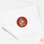 Kerstboom met kaarsen Stickers (Envelop)