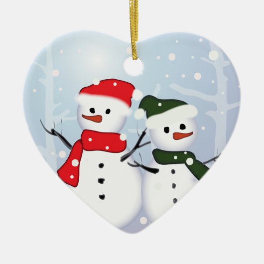 kerstboom met kerst - en zelfgroene kerstboom keramisch ornament (Voorkant)