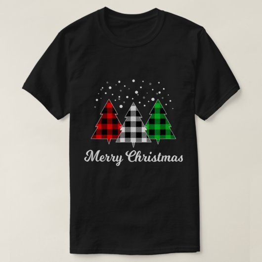 kerstboom met kerstbomen Merry Christma T-shirt (Design voorkant)