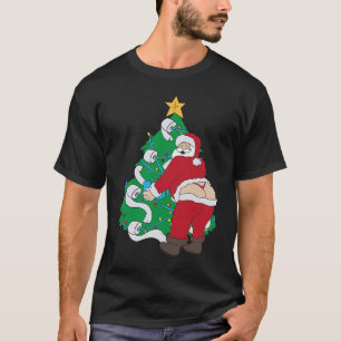 Kerstboom met kerstdagen in de toiletpapier - kers t-shirt