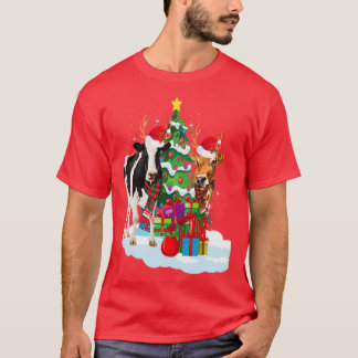 kerstboom met kerstKoe T-shirt