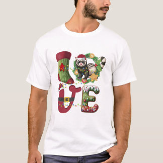 Kerstboom met kerstmannenhoed t-shirt