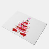 Kerstboom met kerstmis in Santa Pink Deurmat (Schuin)