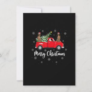 kerstboom met kerstmis Truck Vizsla Dog Chris Kaart