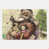  kerstboom met kerstsneeuw inpakpapier vel (Voorkant 2)