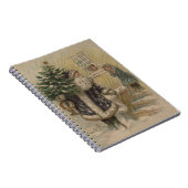 kerstboom met kerstsneeuw notitieboek (Rechterzijde)