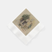  kerstboom met kerstsneeuw servet (Hoek)