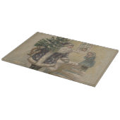 kerstboom met kerstsneeuw snijplank (Hoek)