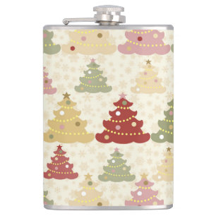 kerstboom met kleur heupfles