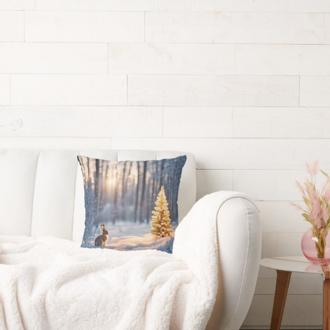 Kerstboom met konijn kussen (Bank)