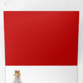 kerstboom met lichte touwtjes drieluik wenskaart (Binnenzijde eerst)