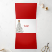 kerstboom met lichte touwtjes drieluik wenskaart (Binnen)