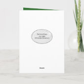 Kerstboom met mousserend op groen feestdagen kaart (Achterkant)