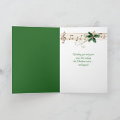 Kerstboom met mousserend op groen feestdagen kaart (Binnen)