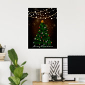 Kerstboom met Poster van snaarverlichting (Thuiskantoor)