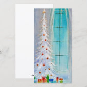  kerstboom met Retro Feestdagenkaart (Voorkant / Achterkant)