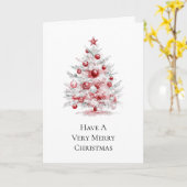 Kerstboom met rode pepermunt kaart (Gele Bloem)