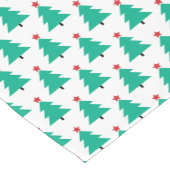 kerstboom met rode ster korte tafelloper (Hoek)