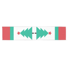 kerstboom met rode ster korte tafelloper