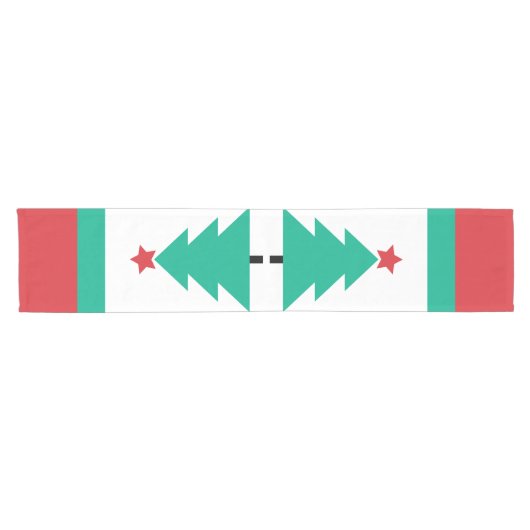kerstboom met rode ster korte tafelloper (Horizontaal)