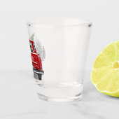  kerstboom met rode vrachtwagen: Jaar Shot Glas (Rechts)