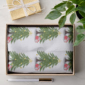 kerstboom met rood cadeau tissuepapier (Geschenk)