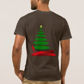 Kerstboom met rood lint t-shirt (Achterkant)