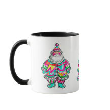 Kerstboom met roze Kerstman Aesthetisch