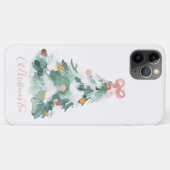 kerstboom met roze rand Case-Mate iPhone case (Achterkant (horizontaal))