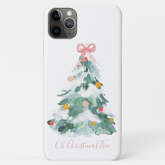 kerstboom met roze rand Case-Mate iPhone case (Achterkant)