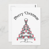 kerstboom met schedel briefkaart (Voorkant / Achterkant)