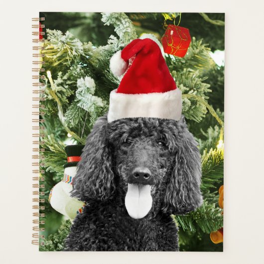 Kerstboom met sneeuwman en rode kerstmanhoed voor planner (Voorkant)