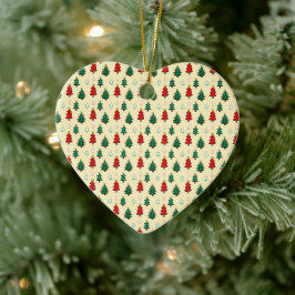 Kerstboom met ster topper naadloos patroon keramisch ornament