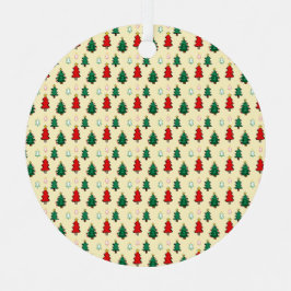 Kerstboom met ster topper naadloos patroon metalen ornament